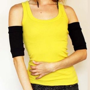 Cotton Arm Bands Black Rollerderby Cuffs Running ID Holder Covers Workout